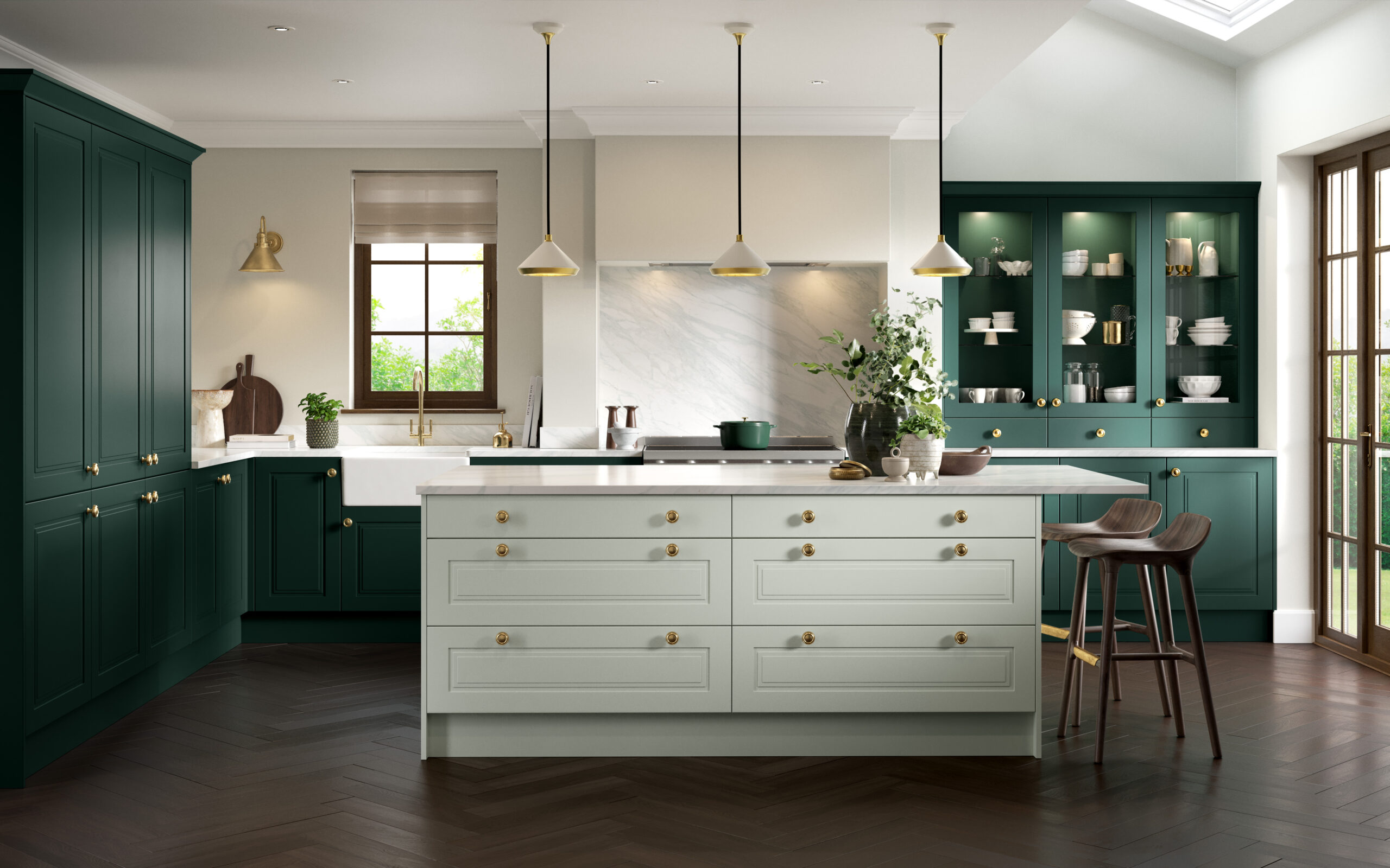 View of Green Home Decorating Ideas with Replacement Cabinet Doors